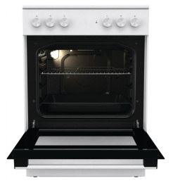 Электрическая плита Gorenje GEC6A11WG, стеклокерамика, без крышки, белый