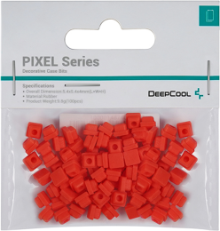 Декоративные битсы DeepCool PIXEL Красный (R-PIXEL-RD100-G-1) (100шт, для персонализации корпуса, материал: силикон, 5.4x5.4x4мм)