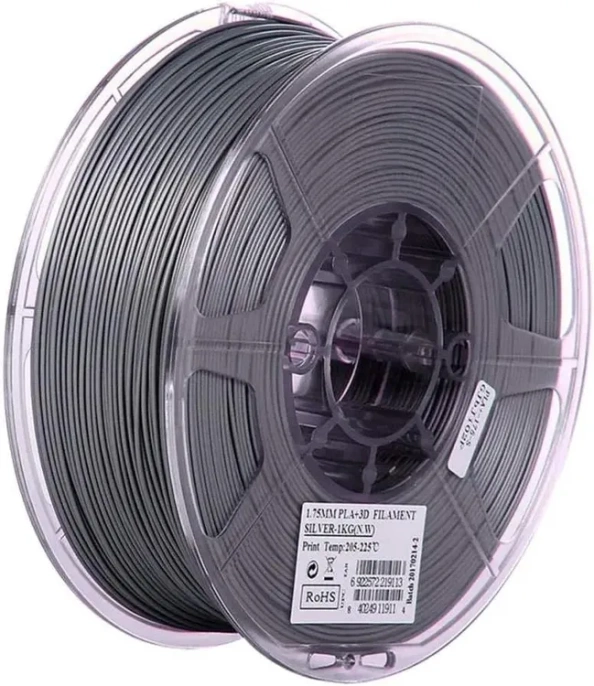 Пластик ESUN PLA+175S1P1 PLA/ 1кг/ 1.75м/ серебристый