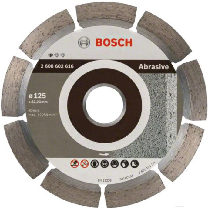 Алмазный диск Bosch Standard For Abrasive 125-22.23мм (2.608.602.616) (отрезной диск, сегментный, абразив)