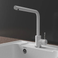 Смеситель GRANFEST GRANFEST QUARZ Смеситель для кухни, Г-образный, серый GF-Z-5411 gray