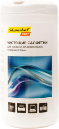 Салфетки Silwerhof DAILY для компьютеров и оргтехники туба 100шт влажных
