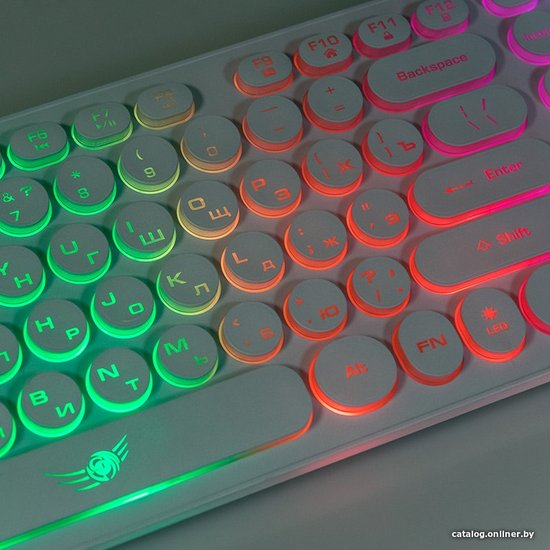 Dialog Gan-Kata Клавиатура KGK-16U WHITE - игровая с RGB-подсветкой, USB, белая