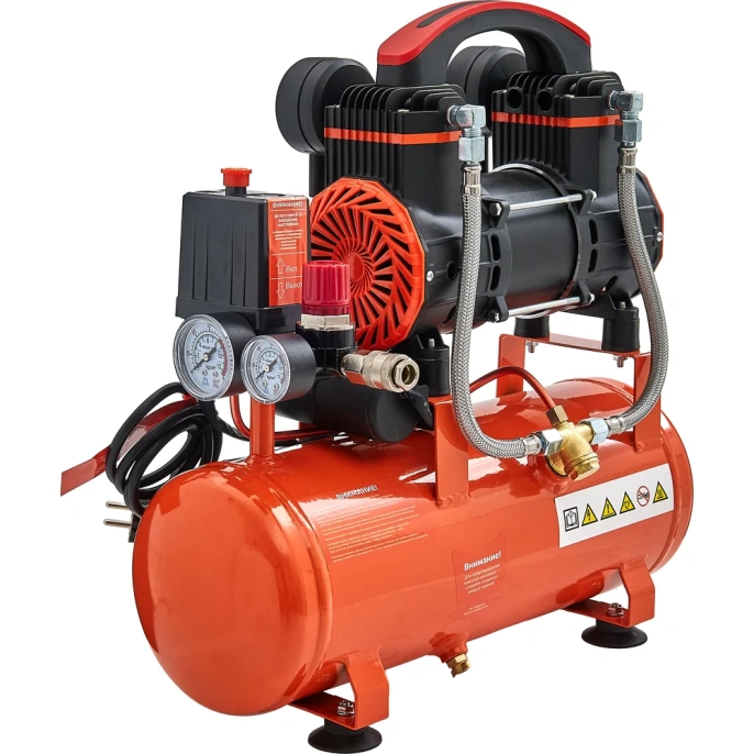 Безмасляный малошумный компрессор (8 л; 8 бар; 160 л/мин) Gigant GSWK-8/750