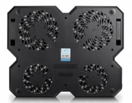 Подставка для ноутбука DeepCool Multi Core X6, 15.6", 380х295х24 мм, 2хUSB, вентиляторы 4 х 900г, черный [dp-n422-mcx6]