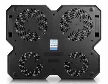 Подставка для ноутбука DeepCool Multi Core X6, 15.6", 380х295х24 мм, 2хUSB, вентиляторы 4 х 900г, черный [dp-n422-mcx6]