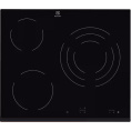 Встраиваемые электрические панели ELECTROLUX/ Электрическая, 59x52 см, стеклокерамика, 3 конфорки, сенсорное управление, независимая, черная EHF6232FOK