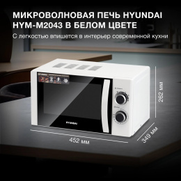 Микроволновая Печь Hyundai HYM-M2043 20л. 700Вт белый/черный