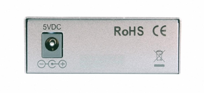 Медиаконвертер OSNOVO OMC-100-21S5b Оптический медиаконвертер Fast Ethernet. 2 медных порта RJ45 10/100Base-T IEEE 802.3i, IEEE 802.3u, IEEE 802.3x , 1 оптический порт SC, tx1550нм/rx1310нм 100Base-FX. Дальность