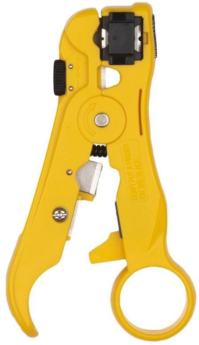 Инструмент зачистки Hyperline HT-352 для UTP/STP RF-59/6/11/7 упак:1шт желтый