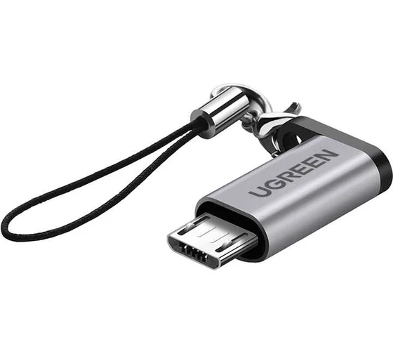 Адаптер UGREEN US282 50590 USB-C Female to Micro USB Male Adapter. Цвет: серый (50590_)