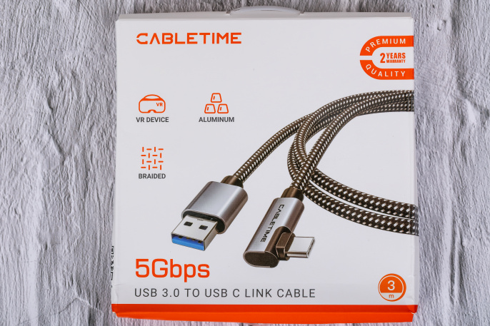 Кабель передачи данных CABLETIME CA43N (CT-VRC-AG3) 3 м, USB3.0 VR для Oculus Quest 2