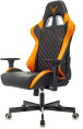 Кресло игровое Knight Armor черный/оранжевый ромбик экокожа с подголов. крестов. металл
