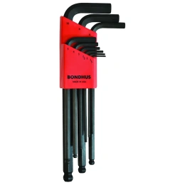 Набор из 9 черных ключей с шариком BONDHUS L 1.5-10mm 10999