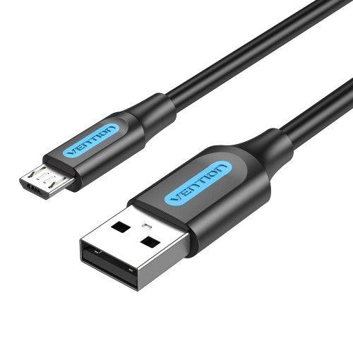Кабель Vention USB 2.0 AM/micro B 5pin - 2м Черный COLBH
