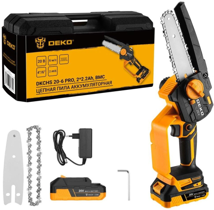 Цепная пила Deko DKCHS 20-6 PRO 20Вт дл.шины:12" 30cm 083-2012