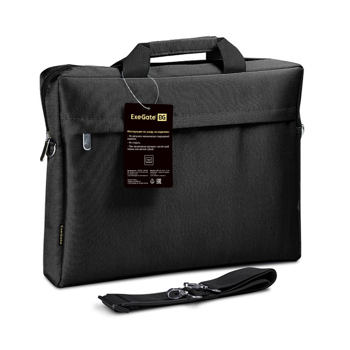 Сумка ExeGate Start S15 Black, черная, полиэстер, для ноутбуков до 15.6" EX205135RUS