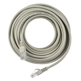Патч-корд GoPower RJ-45 m -RJ-45 m 10.0м кат.5е ПВХ 26AWG CCA серый в пакете 1/25 (00-00029038)