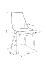 Стул для дома Бюрократ CH-K4 бежевый Holland 06 металл черный на ножках CH-K4_1/HL07