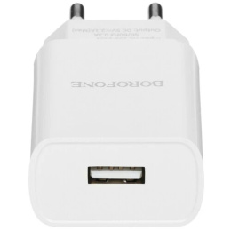 BOROFONE BA20A/ Сетевое ЗУ/ 1 USB/ Выход: 10.5W/ White (B-00681)