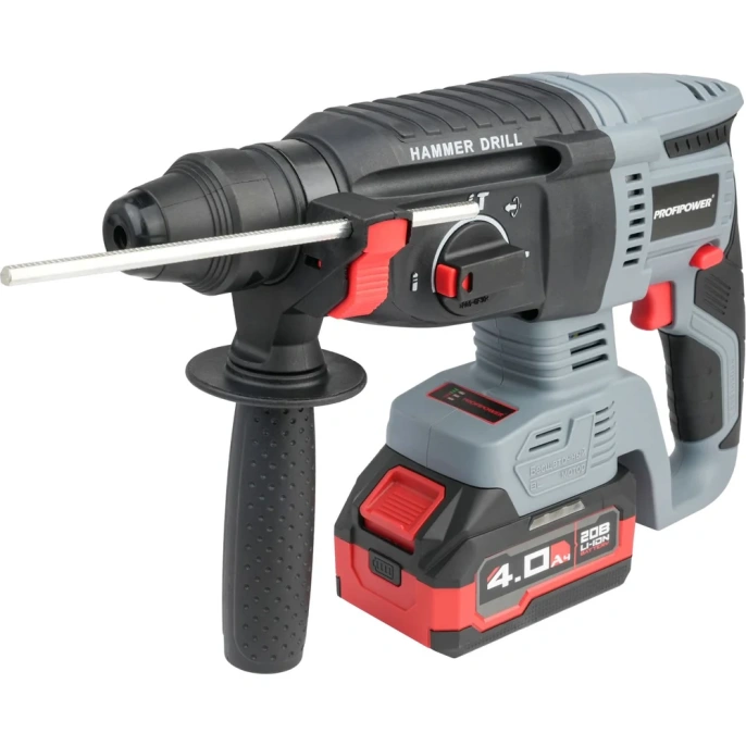 Аккумуляторный перфоратор беcщеточный MKDHR-20V (Li-ion-1шт, 4.0Ач, 1,9Дж, 3 режима, З/У, кейс) Profipower T0058