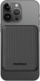 Внешний аккумулятор Momax IP122 Q.Mag Minimal 5000mAh Черный IP122D магнитный, функция быстрой зарядки, индикатор заряда, 2хUSB Type-C, совместимость: устройства Apple iOS iPhone 12–16 серий, Apple