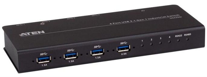 KVM-коммутатор ATEN US3344I-AT 4 x 4 USB 3.2 Gen 1 Industrial Hub Switch