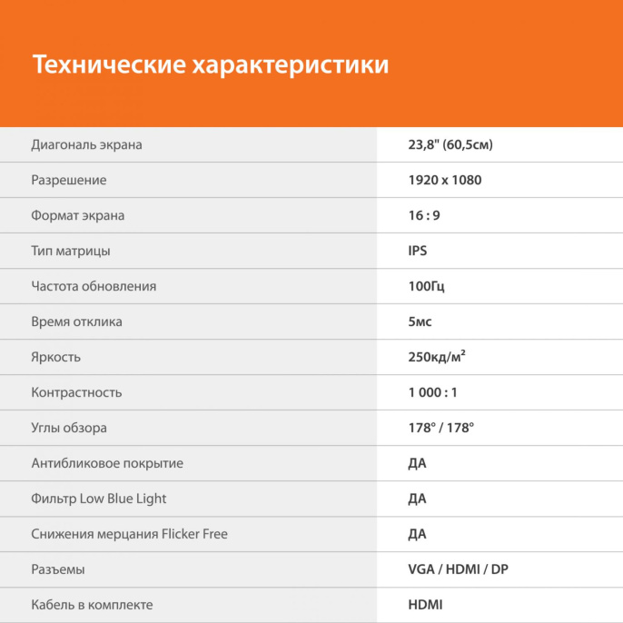 Монитор SunWind 23.8" SM-24FI221 черный IPS LED 16:9 HDMI M/M матовая 250cd 178гр/178гр 1920x1080 100Hz G-Sync VGA DP FHD 3.0кг