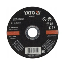 Диск отрезной по нержавеющей стали 125x1x22.2 мм YATO YT-61025