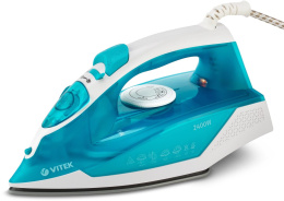 Утюг Vitek VT-8307, с паровым ударом, 2400Вт, синий и белый