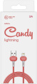 Кабель Redline Candy, Lightning m - USB m , 1м, 2A, красный [ут000021989]