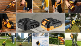 Пила цепная аккумуляторная DEKO DKCHS 20-6, 20В, 2x3.0Ач 063-4481-1