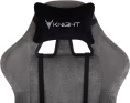 Кресло игровое Knight Terminator серый Light-19 с подголов. крестов. металл