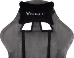 Кресло игровое Knight Terminator серый Light-19 с подголов. крестов. металл