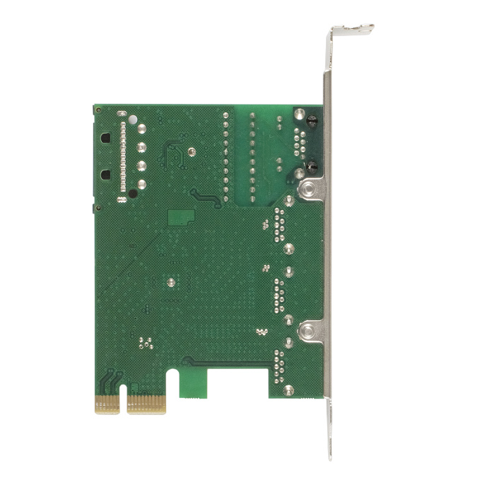Контроллер сетевой ExeGate EXE-361 (PCI-E x1 v2.0, LAN UTP 1000Mbps + 3*USB3.0 ext., разъем доп.питания, Chipset VL805 + RTL8153B) EX283714RUS