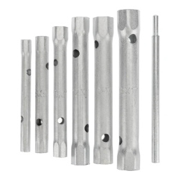 Rexant 12-5874-2 Набор ключей-трубок торцевых 8х17мм, вороток, оцинкованные, 6 шт