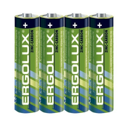 Ergolux R 03 SR4 R03SR4, батарейка,1.5В 4 шт. в уп-ке