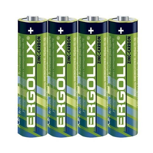 Ergolux R 03 SR4 R03SR4, батарейка,1.5В 4 шт. в уп-ке