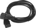 Кабель-удлинитель питания Buro IEC C13 (прямой) -  IEC C14 (прямой),  3x0.35 мм2,  3м,  пакет,  черный [an23-1008-3]