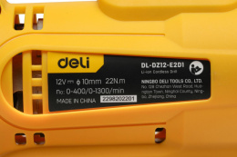 Дрель-шуруповерт Deli DL-DZ12-E2D1, 1.5Ач,  с двумя аккумуляторами
