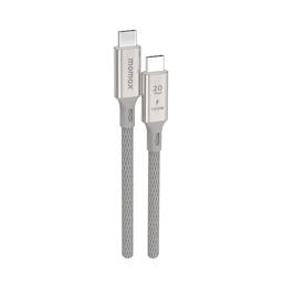 Кабель Momax Elite DC31L USB-C-USB-C 100W 1м Титановый USB 3.2 Gen 2x2, PD3.0, 4K 60Hz, материал: нейлон, алюминий