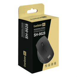 Мышь ExeGate Professional Standard SH-9028 USB, оптическая, 1000dpi, 3D, 3 кнопки и колесо прокрутки, длина кабеля 1,5м, черная, Color Box EX264101RUS