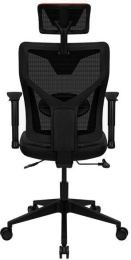 Кресло игровое Aerocool Guardian, экокожа/сетка, до 150кг, мультиблок, регулируемые 2D подлокотники, черный/красный