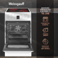 Электрическая плита WEISSGAUFF WES 2V16 WE Premium Line, стеклокерамика, электрическая, без крышки, белый [432832]