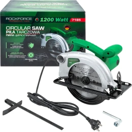 Пила циркулярная Rockforce 1200 Вт, 5500 об/мин, размер диска 185х20х2.4 мм RF-7185(60752)