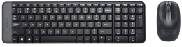 Комплект (клавиатура+мышь) Logitech MK220, USB, беспроводной, с гравировкой, черный [920-003236]