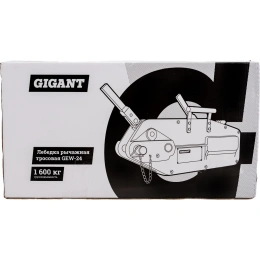 Рычажная тросовая лебедка Gigant 1,6 т, L=20м GEW-24, Диаметр троса 11мм, МТМ 1600