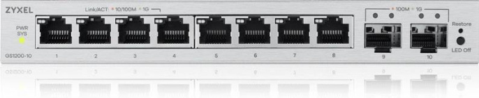Коммутатор ZyXEL GS1200-10V3-EU0101F, управляемый