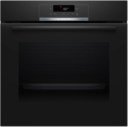 Духовой шкаф Bosch HQG572EB3 (электрический с конвекцией, приготовление на пару, объем 71 л, 8 режимов, автопрограммы, очистка пиролитическая + паровая, направляющие проволочные + телескопические (1 уровень))