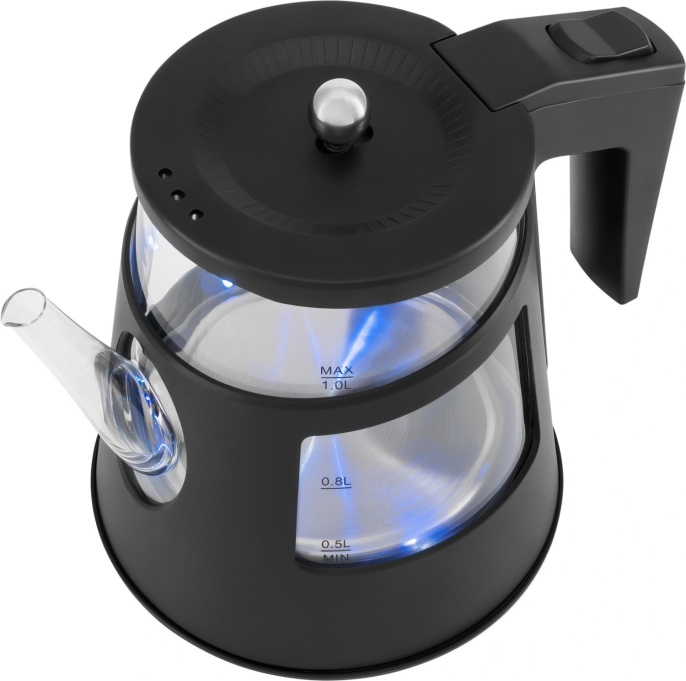 Чайник электрический Vitek VT-WK1083 1л. 1100Вт черный корпус: стекло